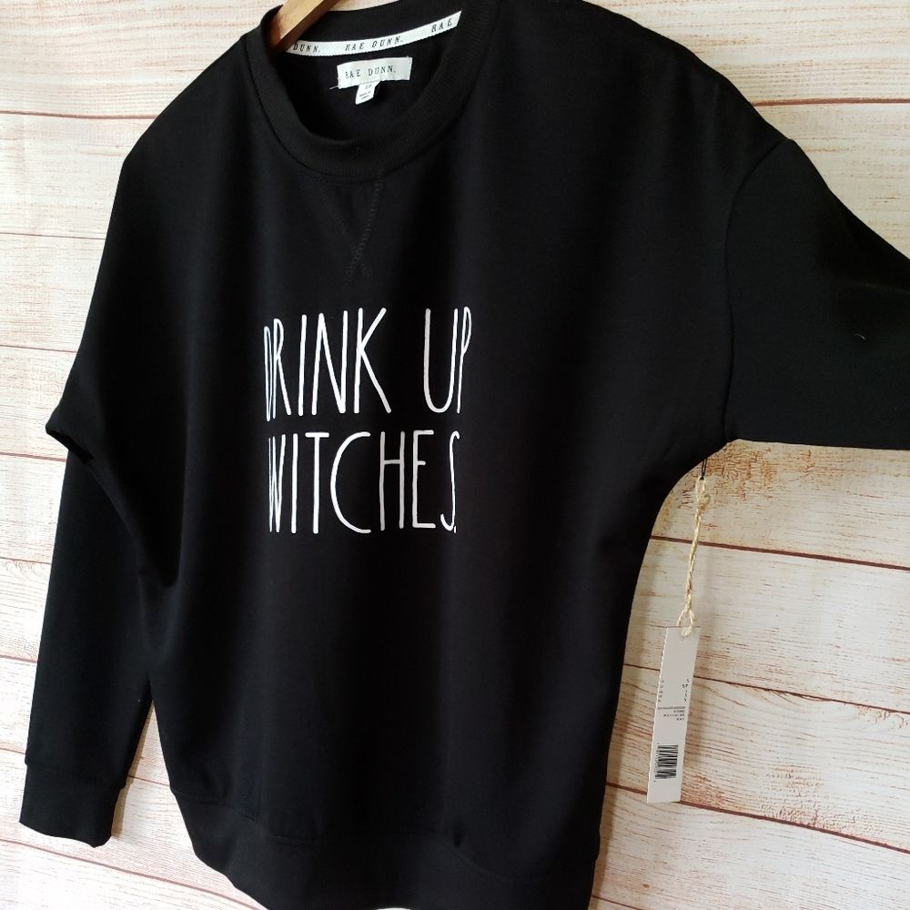 Rae Dunn "Drink Up Witches" Long Sleeve Halloween Sweatshirt Women's Small - Picture 5 of 6